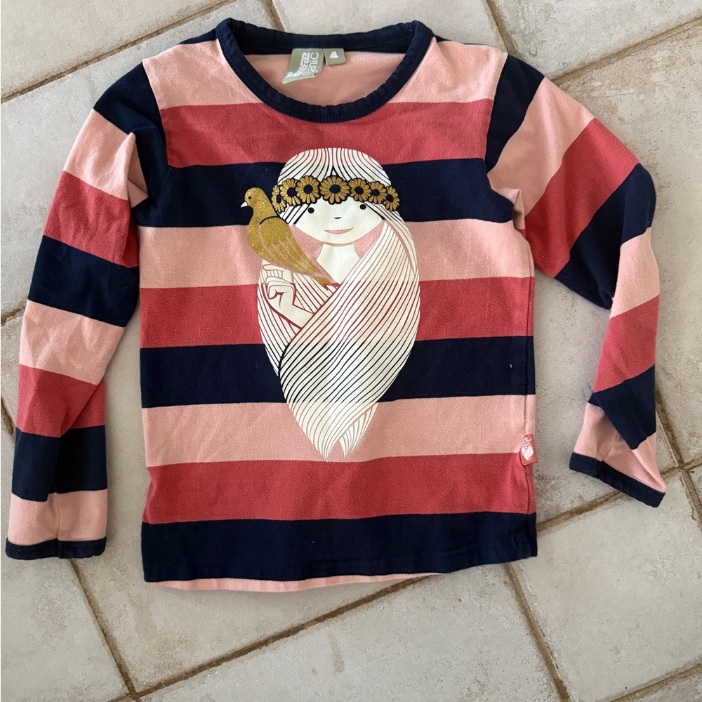 Striped Pink and Blue Kids Shirt